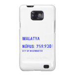 MALATYA  NÜFUS: 759.930  Samsung Galaxy S2 Cases