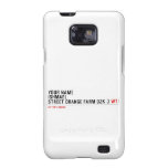 Your Name ishmael Street orange farm dzk 3  Samsung Galaxy S2 Cases