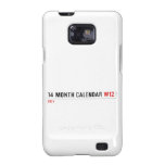 14 month calendar  Samsung Galaxy S2 Cases