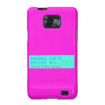 Brenna Smith Wright Rd.  Samsung Galaxy S2 Cases