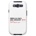 Donna M Jones Ash~Crescent   Samsung Galaxy S3 Cases