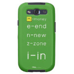 M-money
 e-end
 n-new
 z-zone
 i-in
   Samsung Galaxy S3 Cases