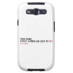Your Name Street aymen abi love w1  Samsung Galaxy S3 Cases