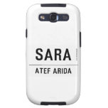 sara  Samsung Galaxy S3 Cases