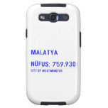 MALATYA  NÜFUS: 759.930  Samsung Galaxy S3 Cases