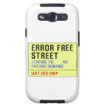 Error Free Street  Samsung Galaxy S3 Cases