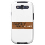 Geniet elke dag van een ander         dagmenu  Samsung Galaxy S3 Cases