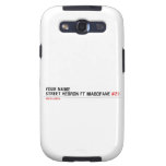 Your Name Street HEBRON ft MABOPANE  Samsung Galaxy S3 Cases