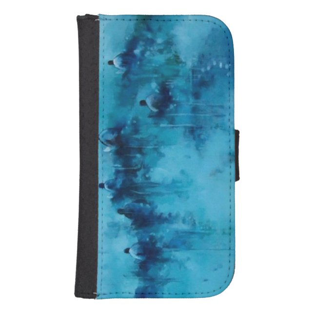 Samsung Galaxy S4 Aqua Case Wallet iphone (Front)
