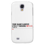 Your NameKAMOHO StreetTHUSONG  Samsung Galaxy S4 Cases