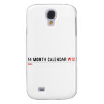 14 month calendar  Samsung Galaxy S4 Cases