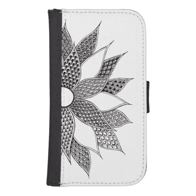 Samsung Galaxy S4 Flower Wallet Case (Front)