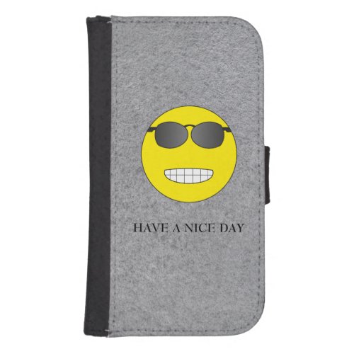 Samsung Galaxy S4 Have a nice day Wallet Phone Case For Samsung Galaxy S4