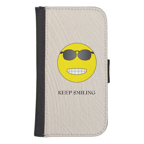 Samsung Galaxy S4 Keep Smiling Galaxy S4 Wallet Case