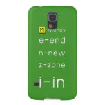 M-money
 e-end
 n-new
 z-zone
 i-in
   Samsung Galaxy S5 Cases