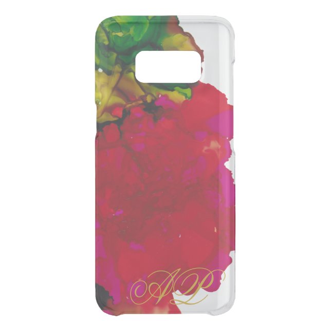 Samsung Galaxy S8 Clearly "Magenta Flower" Uncommon Samsung Galaxy Case (Back)
