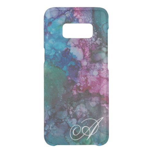 Samsung Galaxy S8 Clearly Pinks  Blue Inkblot Uncommon Samsung Galaxy S8 Case