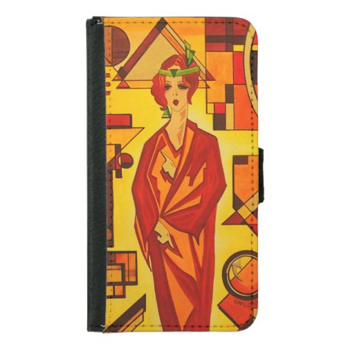 Samsung S5 Flip casewallet Art Deco Vogue Samsung Galaxy S5 Wallet Case