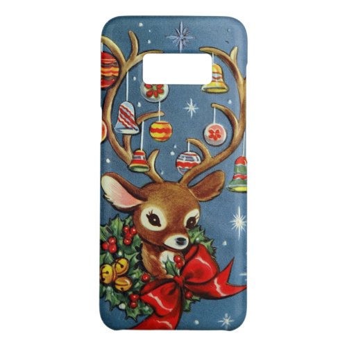 Samsung S8 Vintage retro reindeer Christmas case