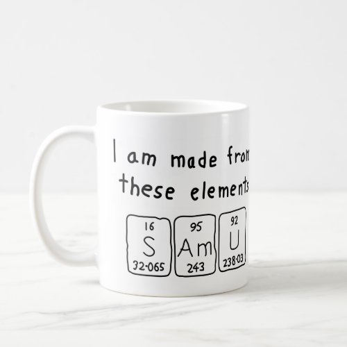 Samu periodic table name mug