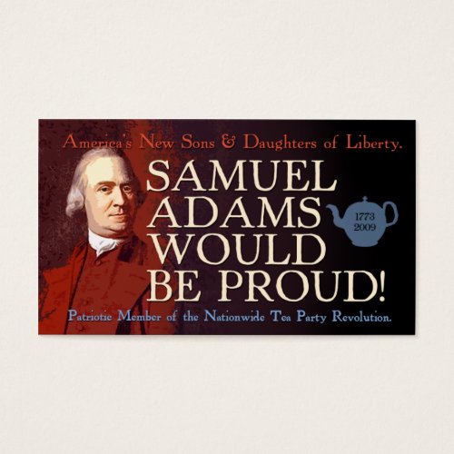 Samuel Adams business card