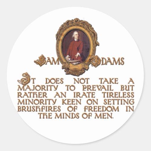 Samuel Adams Irate and Tireless Guy Classic Round Sticker