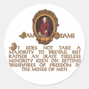 Samuel Adams, Irate and Tireless Guy Classic Round Sticker