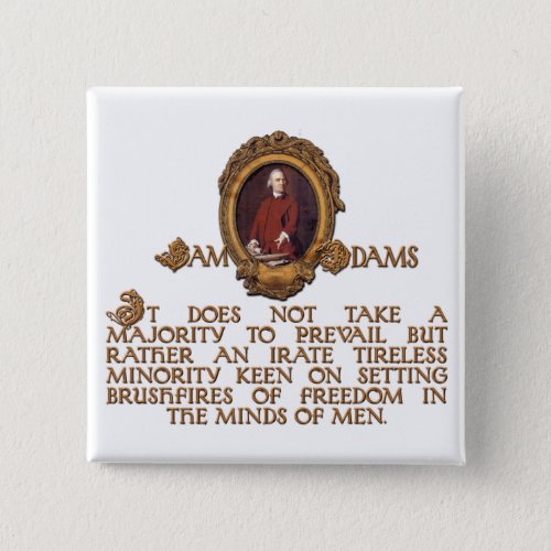 Samuel Adams Irate and Tireless Guy Pinback Button
