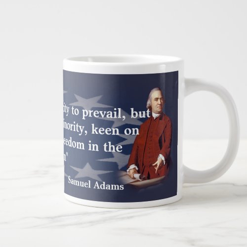 Samuel Adams Quote on Brush Fires of Freedom Large Coffee Mug