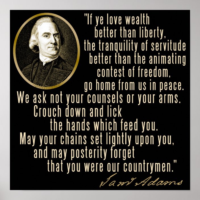 Samuel Adams Quote Poster | Zazzle.com