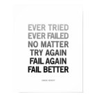 Samuel Beckett quote poster Black and white