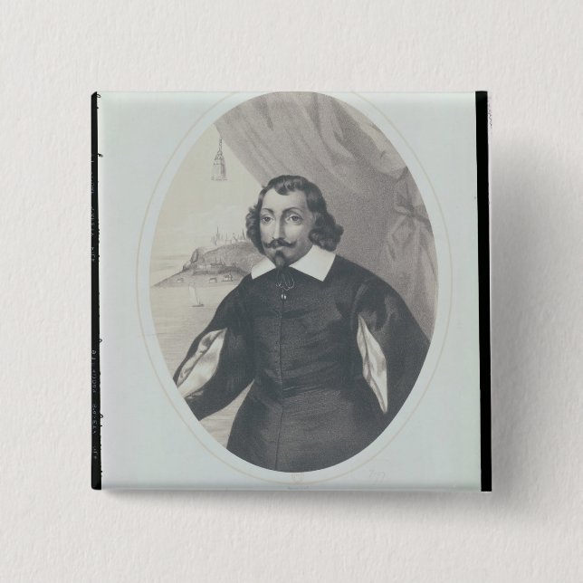 Samuel de Champlain  1854 Pinback Button (Front)