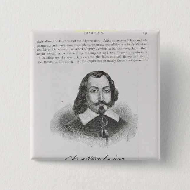 Samuel de Champlain Pinback Button (Front)