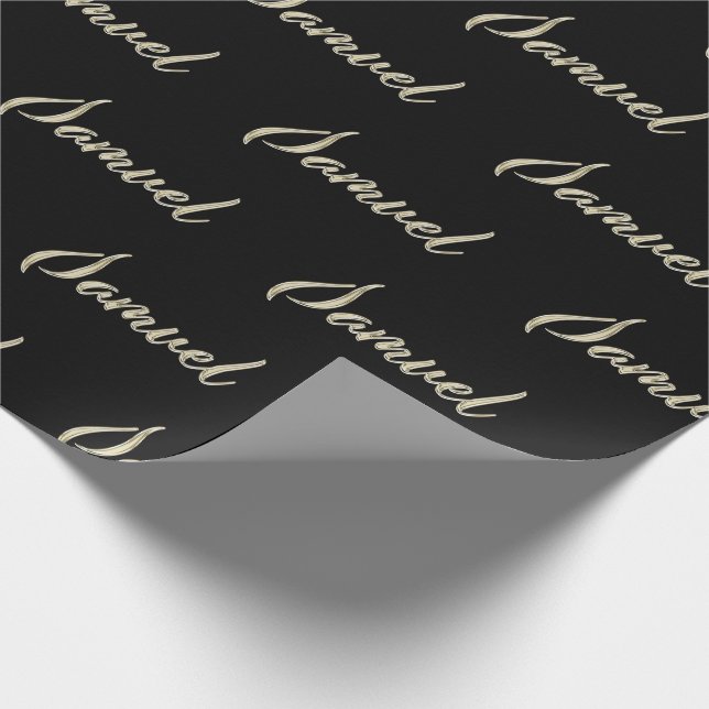 Samuel first name name fancy wrapping paper paper (Corner)