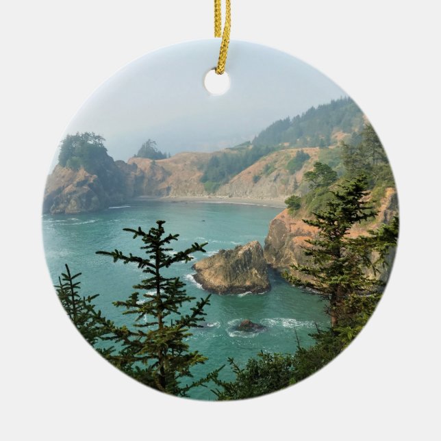 Samuel H. Boardman, Oregon Coast Ceramic Ornament (Front)