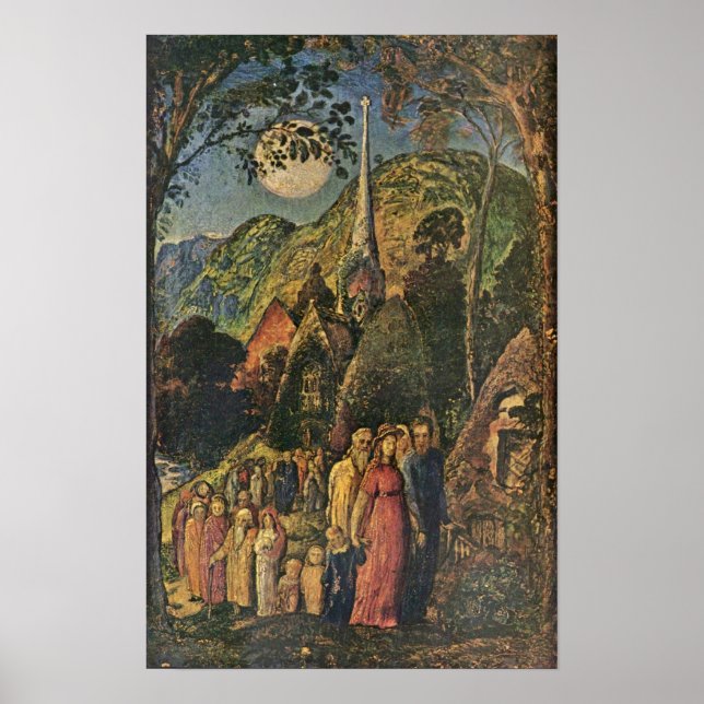 Samuel Palmer - After the evening service Poster (Front)