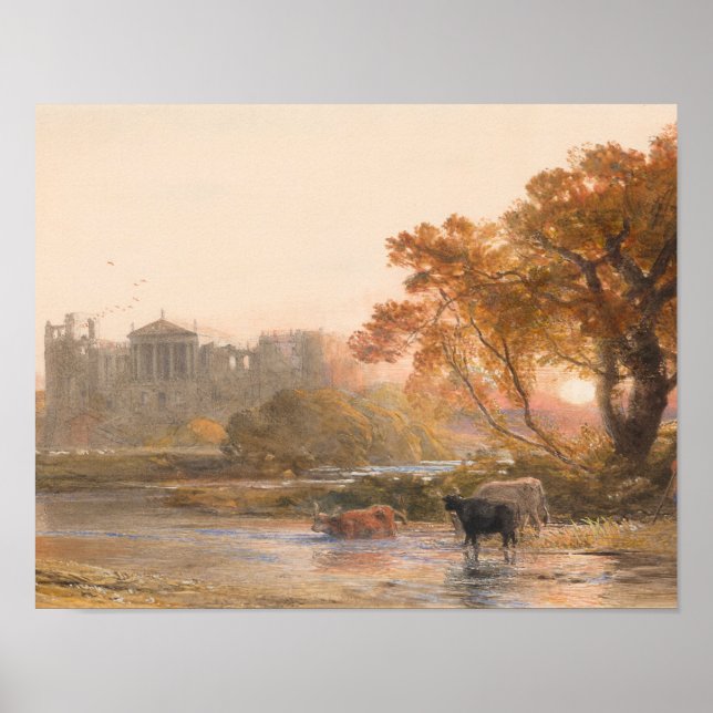 Samuel Palmer - Evening in Italy - the Deserted Poster (Front)
