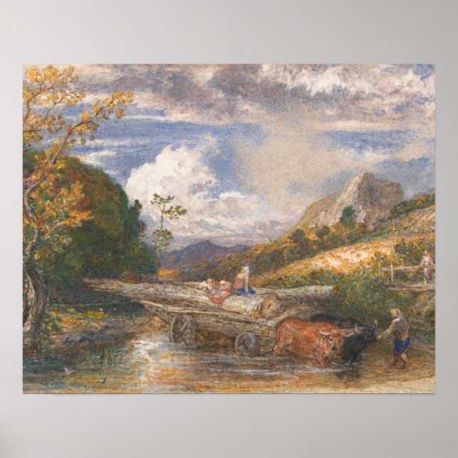 Samuel Palmer - Timber Wagon Crossing a Stream Poster (Front)