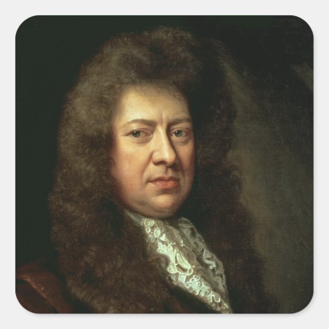 Samuel Pepys Square Sticker (Front)