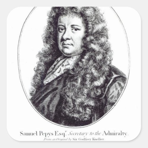 Samuel Pepys Square Sticker