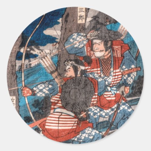Samurai Ambush Classic Round Sticker