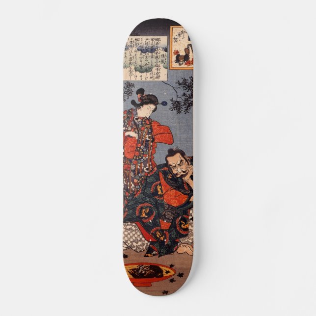 Samurai and Demon Skateboard (Front)