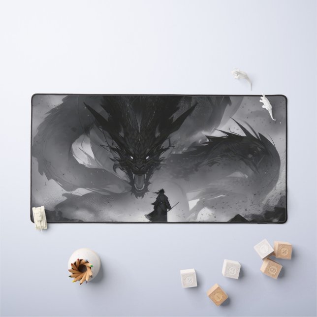 samurai and dragon desk mat (Kids Table)