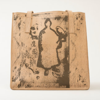 Samurai and Falcon Graffiti Watercolor Ink Tote