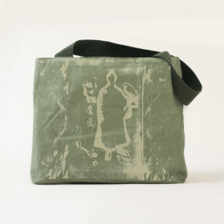Samurai and Falcon Graffiti Watercolor Ink Tote