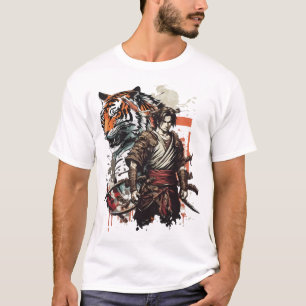 Samurai and the tiger - The perfect union between T-Shirt