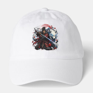 Samurai and White Wolf Mug Japanese Warrior Fant Hat