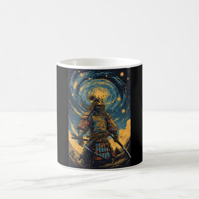 Samurai Angry , Horror, Fight, Funny Coffee Mug (Center)