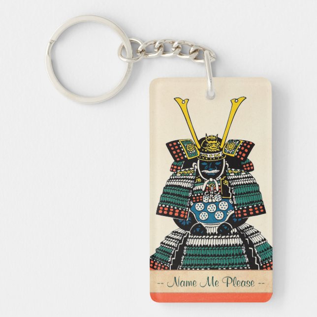 Samurai Armor Ō-yoroi japanese classic art tattoo Keychain (Front)