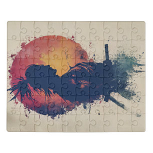 Samurai at Sunset Jigsaw Puzzle